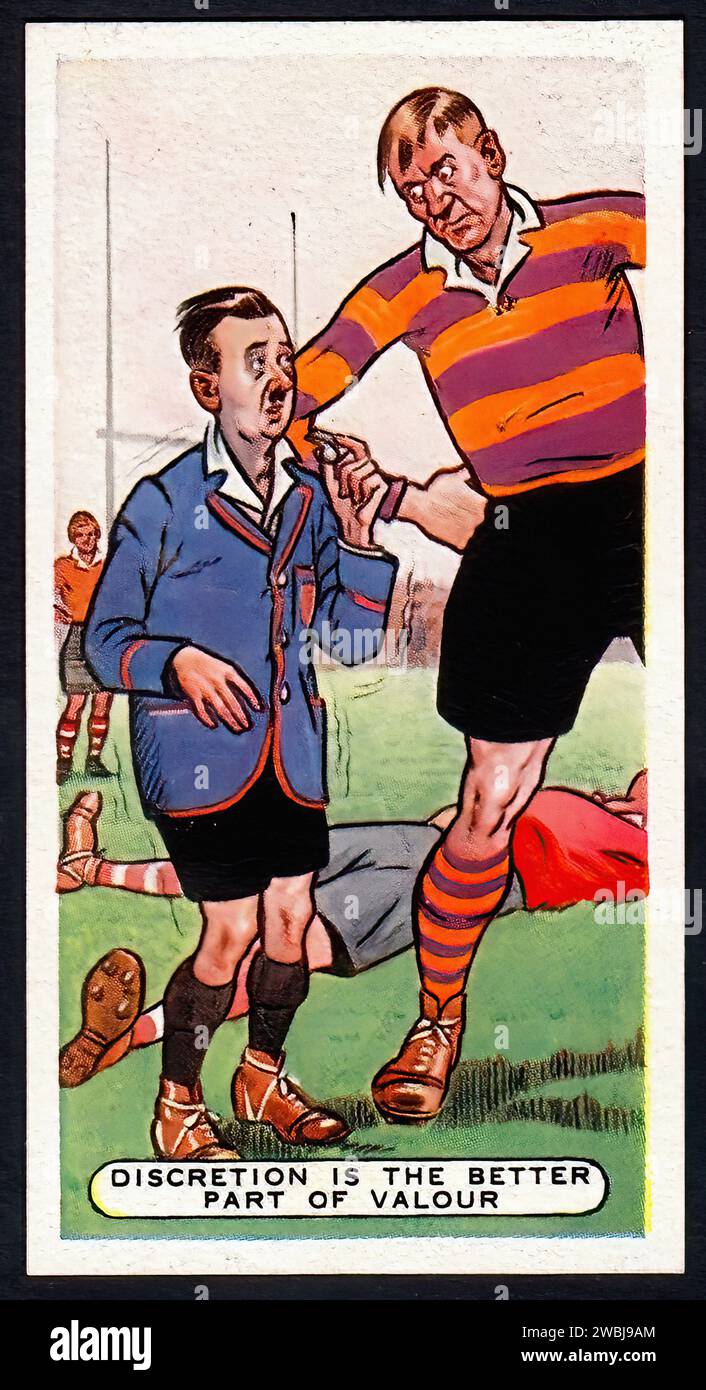 Discretion is the better part of valour vintage cigarette card