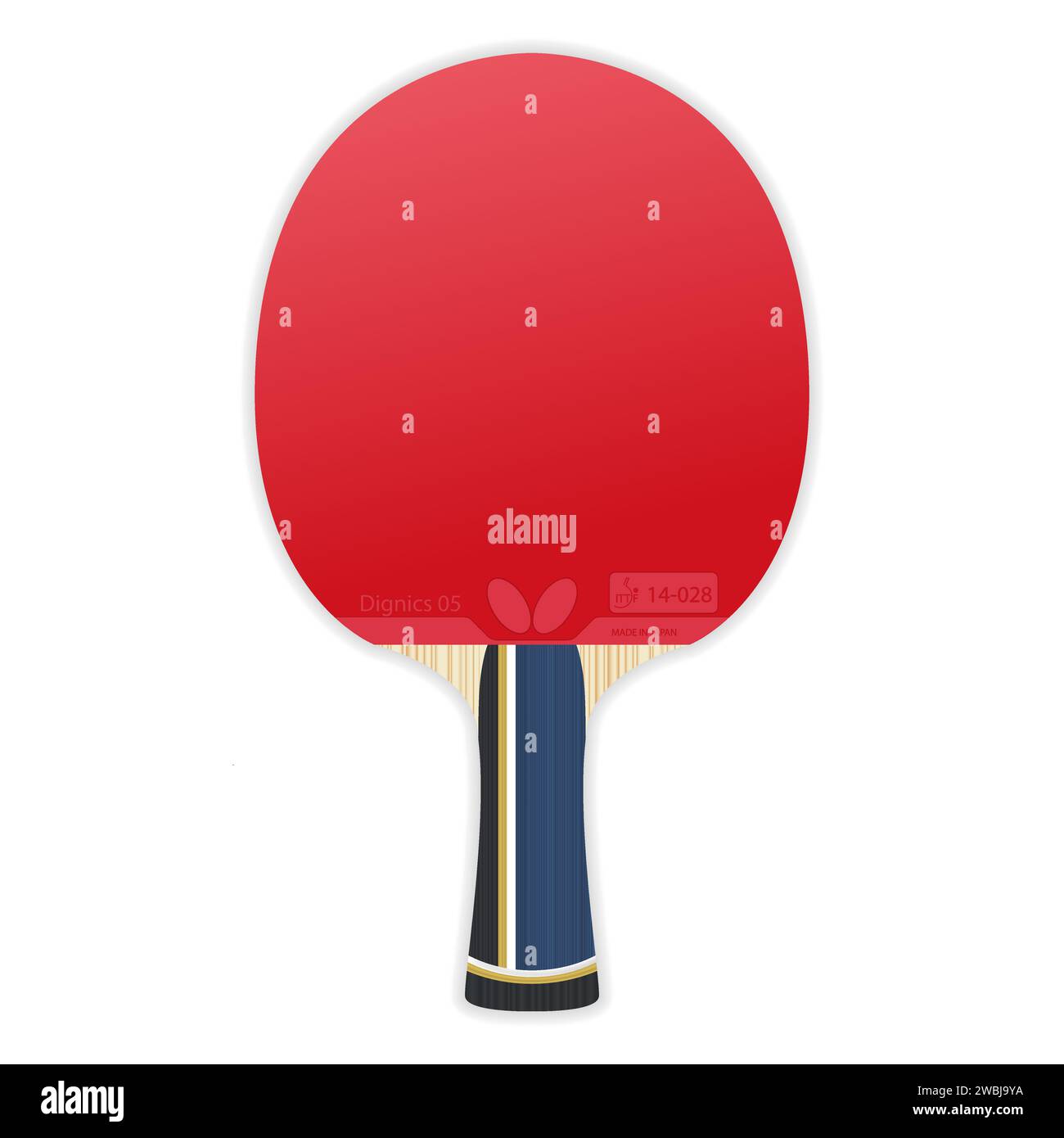 Realistic tennis racket. Rackets for table tennis. Ping pong