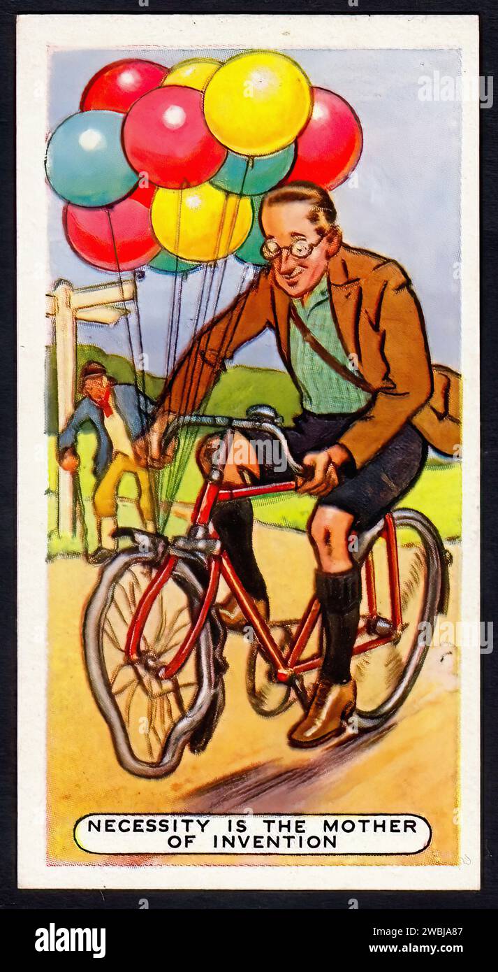 Necessity Is The Mother Of Invention - Vintage Cigarette Card ...
