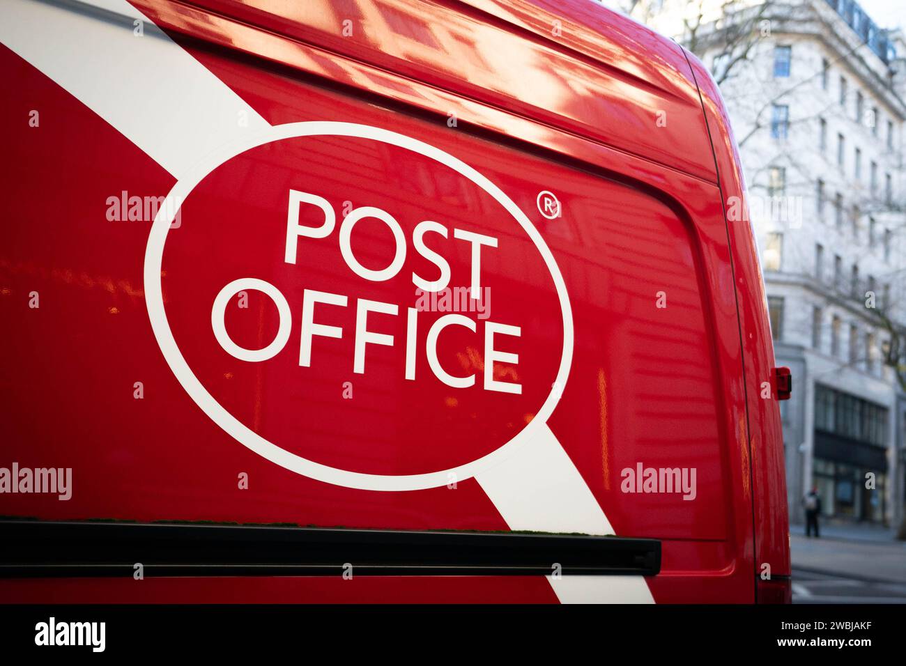 A post office van in Aldwych, central London. Picture date Thursday