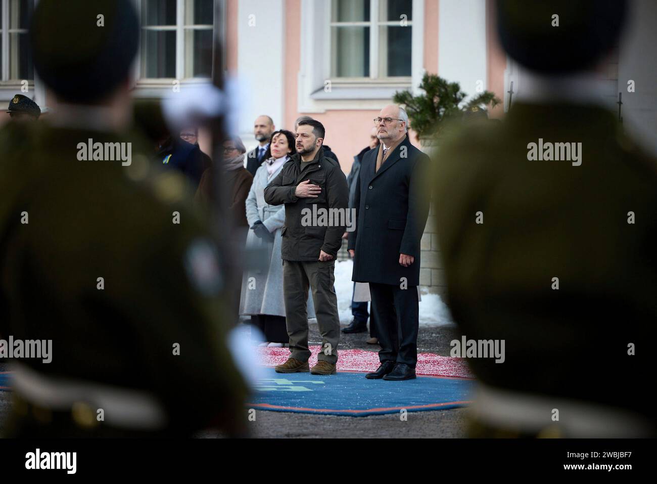 Tallinn, Estonia. 11th Jan, 2024. Ukrainian President Volodymyr
