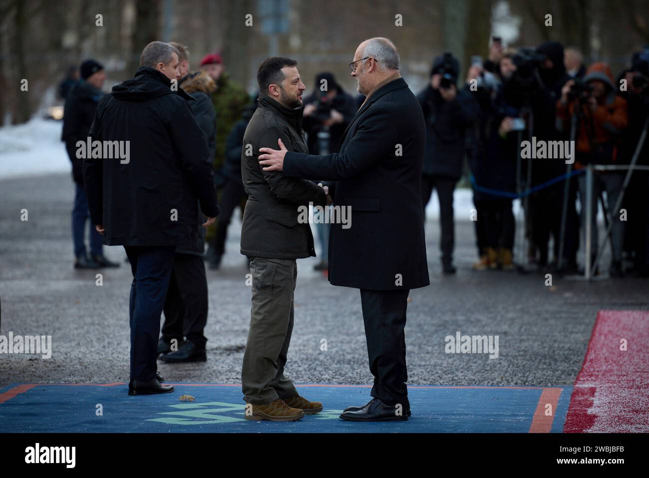 Tallinn, Estonia. 11th Jan, 2024. Ukrainian President Volodymyr