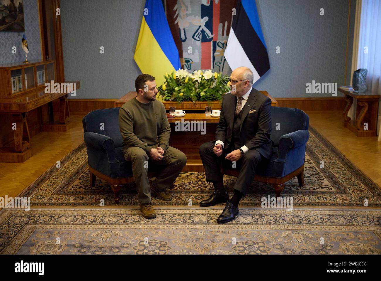 Tallinn, Estonia. 11th Jan, 2024. Ukrainian President Volodymyr