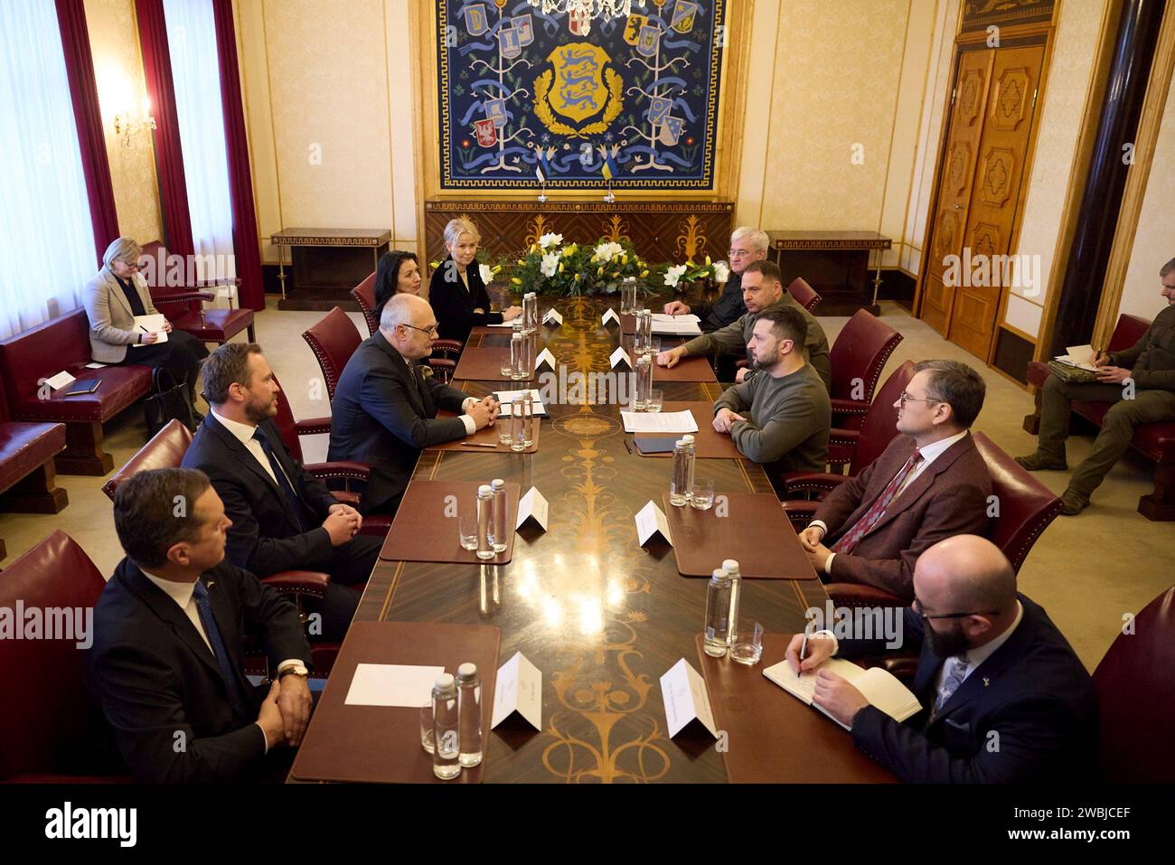 Tallinn, Estonia. 11th Jan, 2024. Ukrainian President Volodymyr