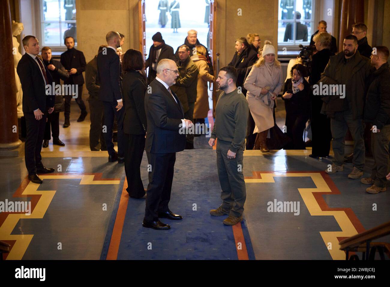 Tallinn, Estonia. 11th Jan, 2024. Ukrainian President Volodymyr