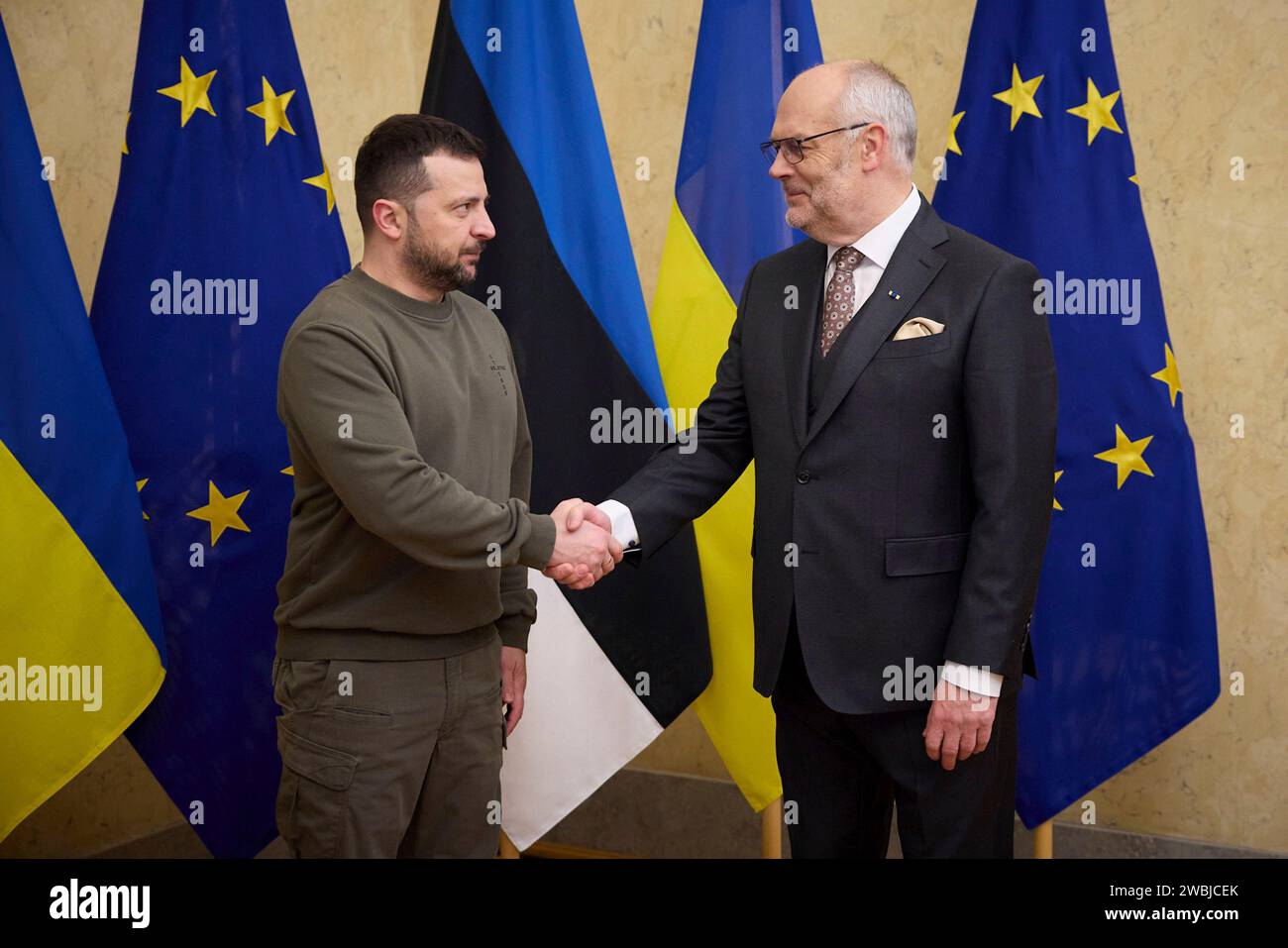 Tallinn, Estonia. 11th Jan, 2024. Ukrainian President Volodymyr