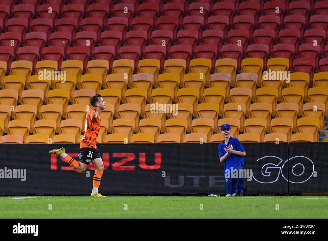 Nikola Mileusnic celebrates first goal at round 6 of the ALeague mens