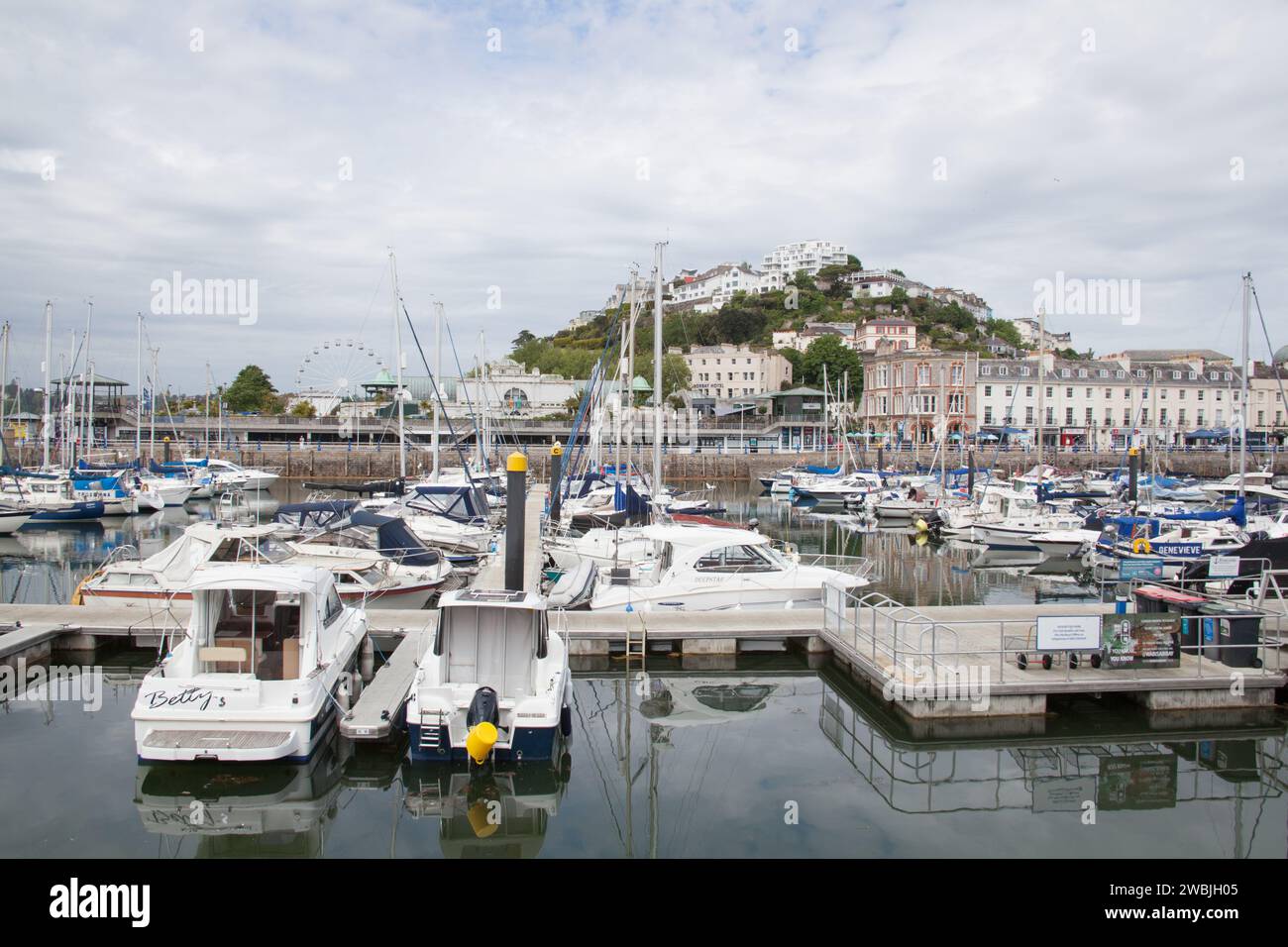 Views over the Harbour in Torquay, Devon in the UK Stock Photo