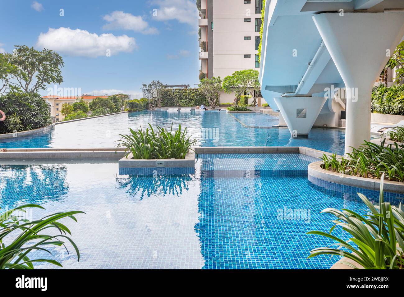 Swimming pools in a Ho Chi Minh City apartment complex Stock Photo Alamy