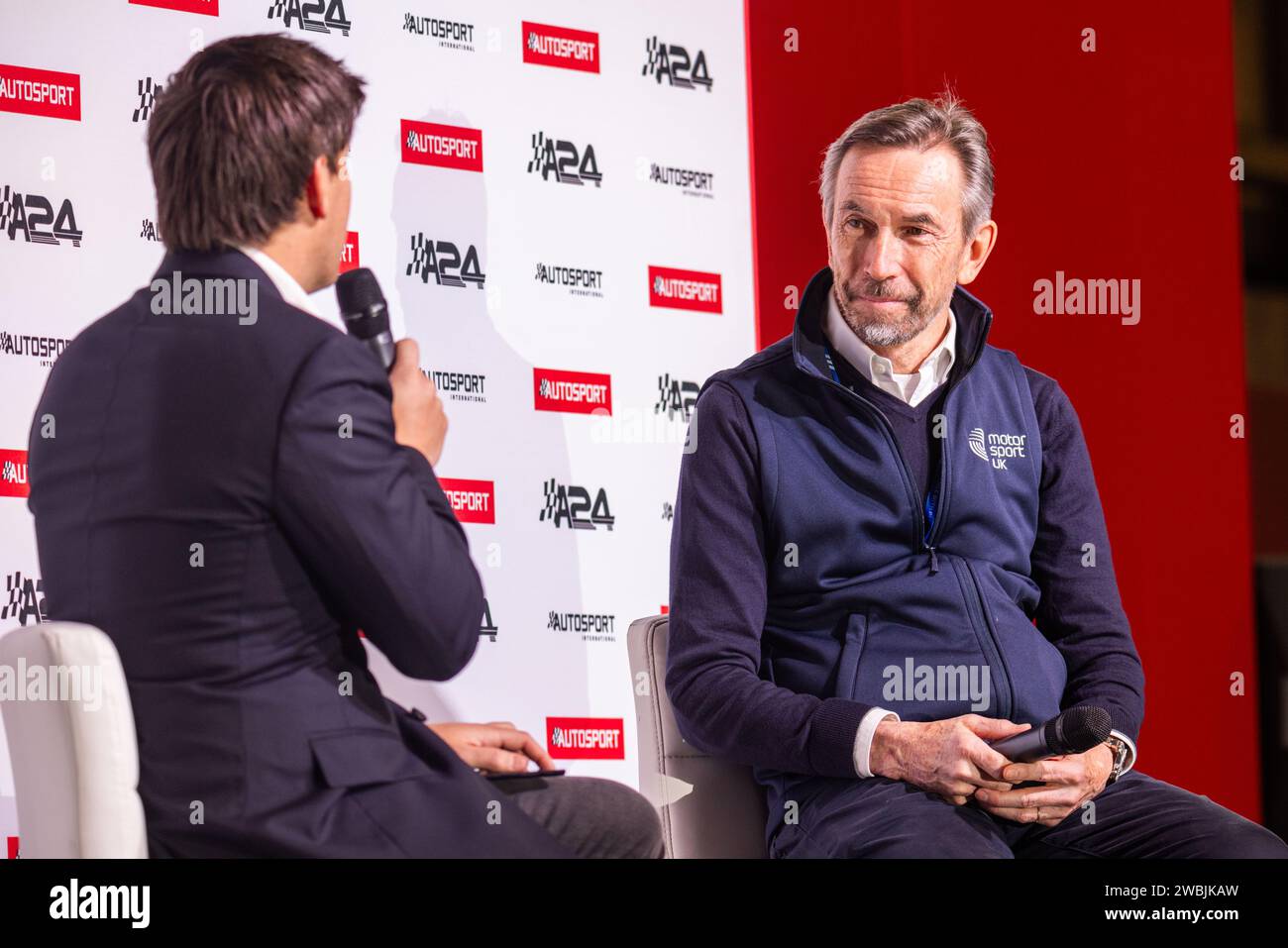 Birmingham, UK. 11 JAN, 2024. Hugh Chambers CEO, Motorsport UK speaks
