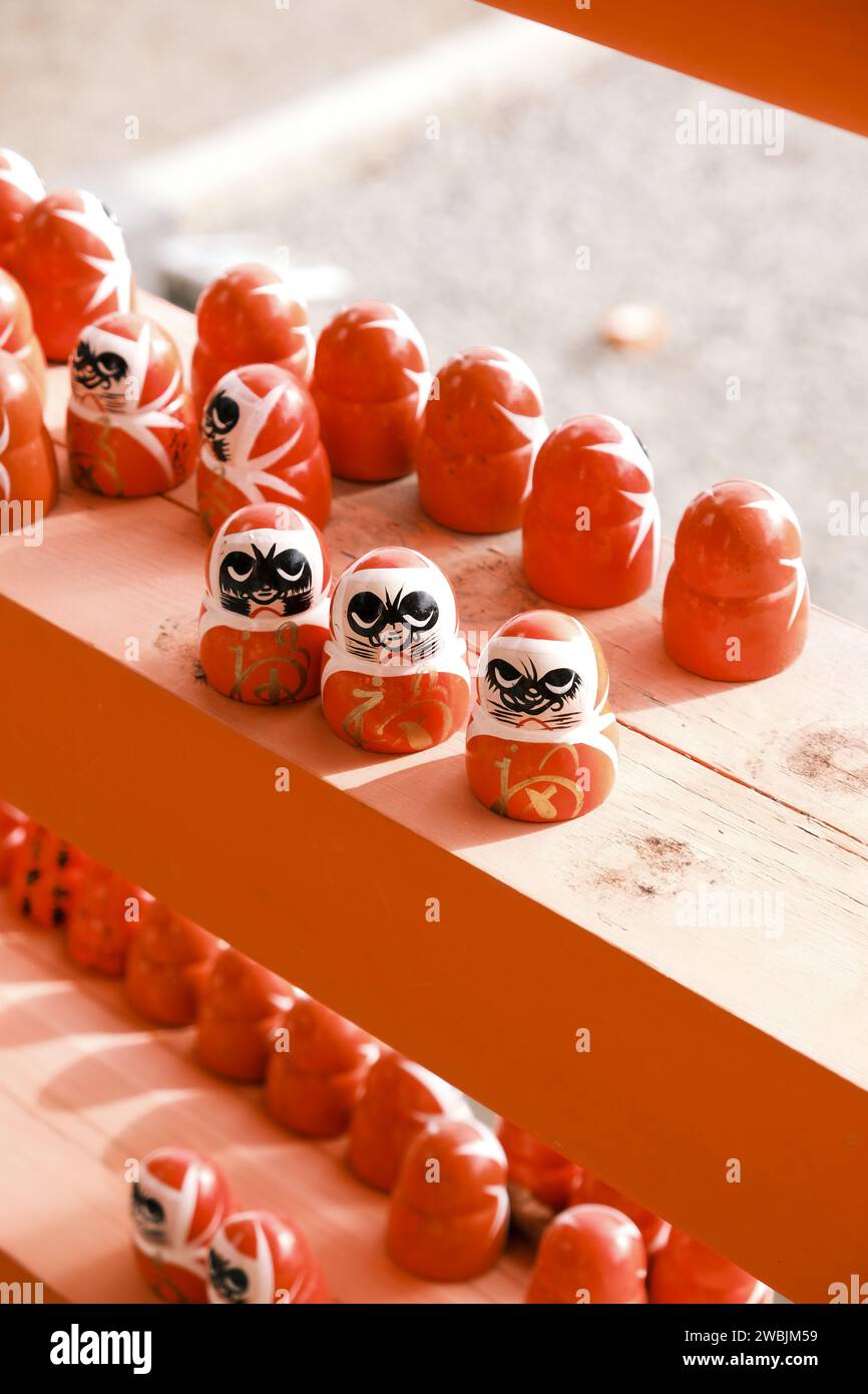 daruma, Japanese red-painted good-luck doll Stock Photo