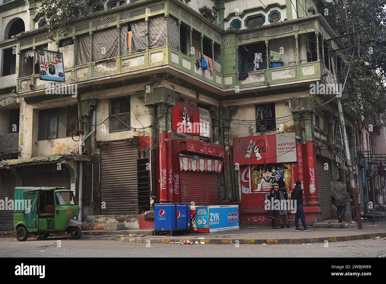 An old neighborhood in old Lahore area, an outskirt of red light ...