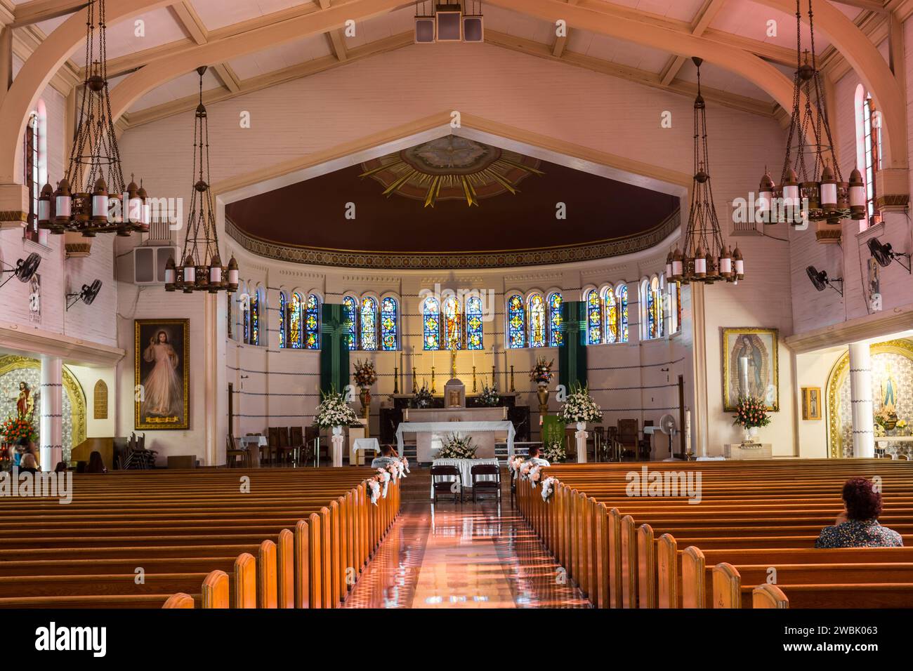 This is an image showcasing the interior of St Alphonsus Catholic
