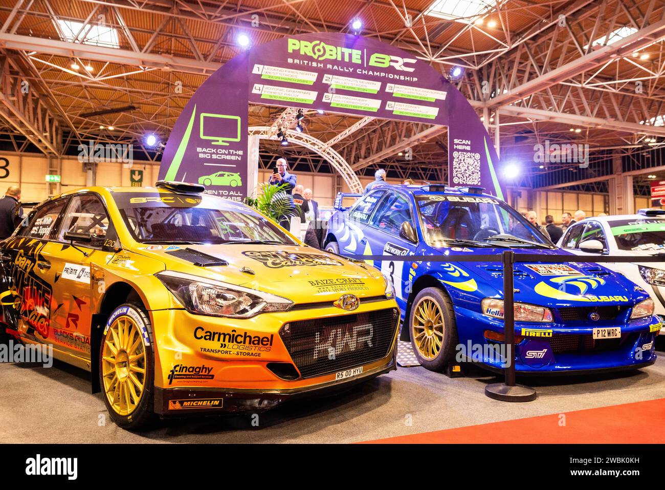 Birmingham, UK. 11 JAN, 2024. Newly revealed Hyundai i20 R5 rally car ...