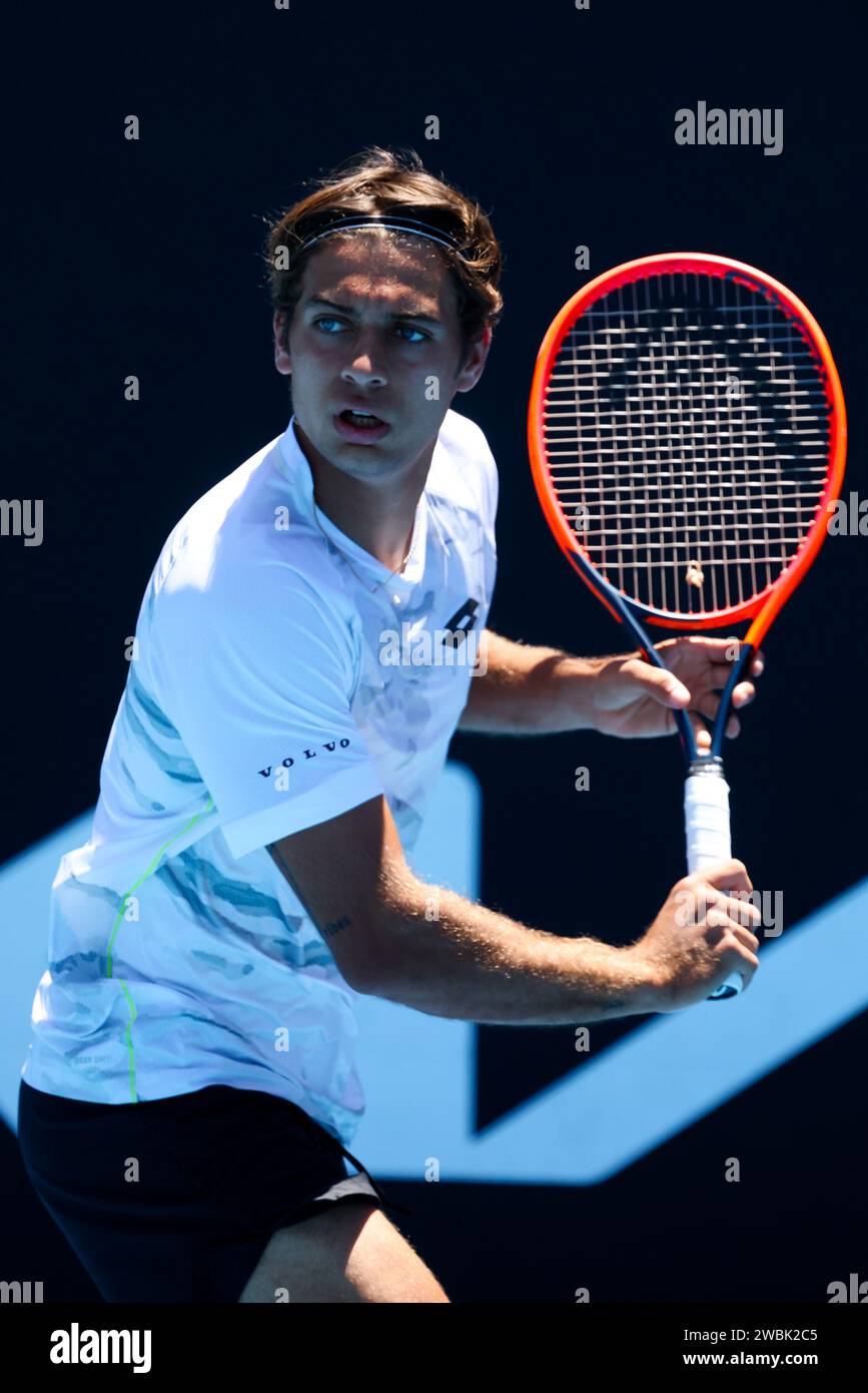 MELBOURNE, AUSTRALIA JANUARY 11 Flavio Cobolli of Italy on his way