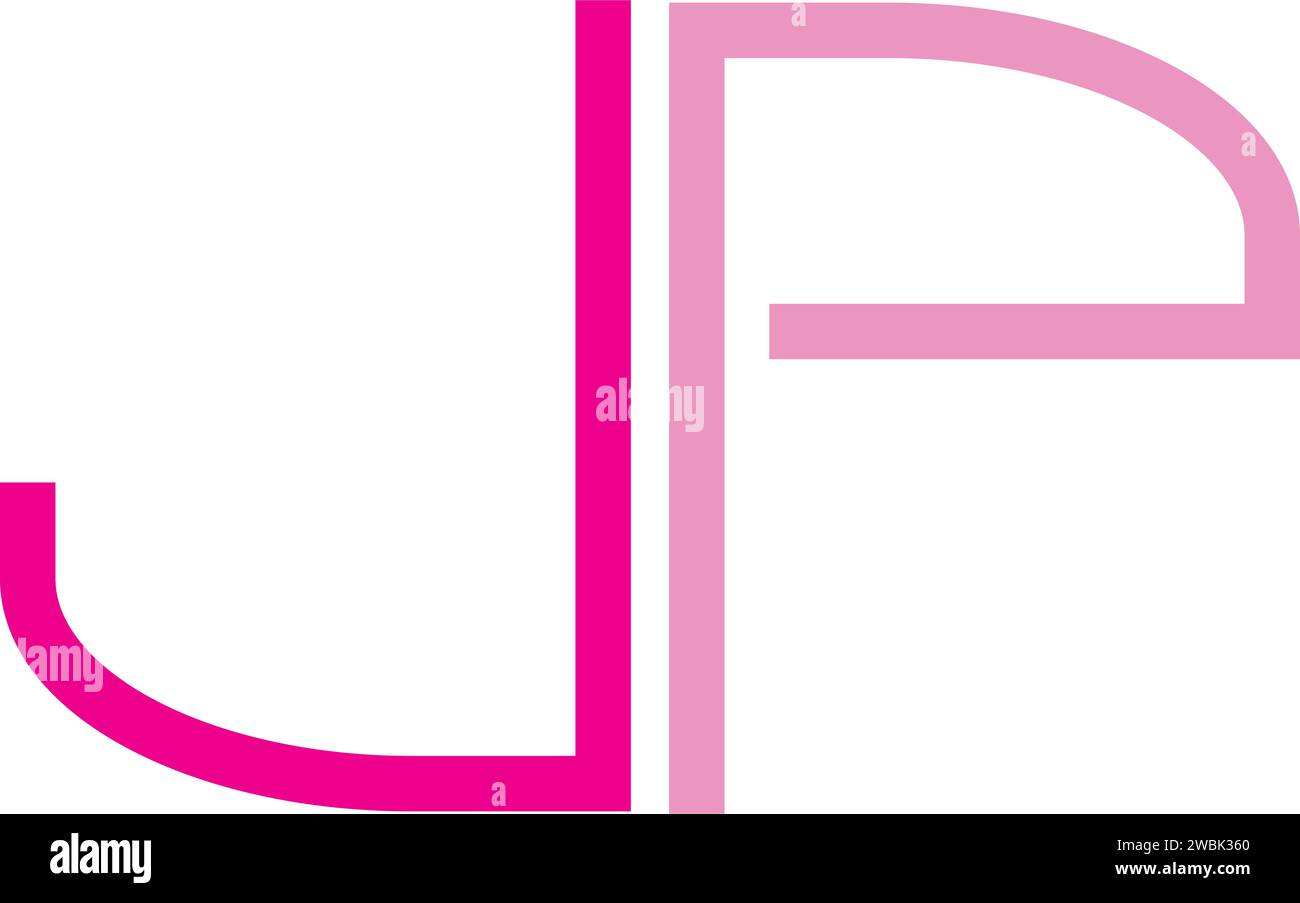 J and P Letter Logo. Pink, Purple Color. - Vector Stock Vector Image ...