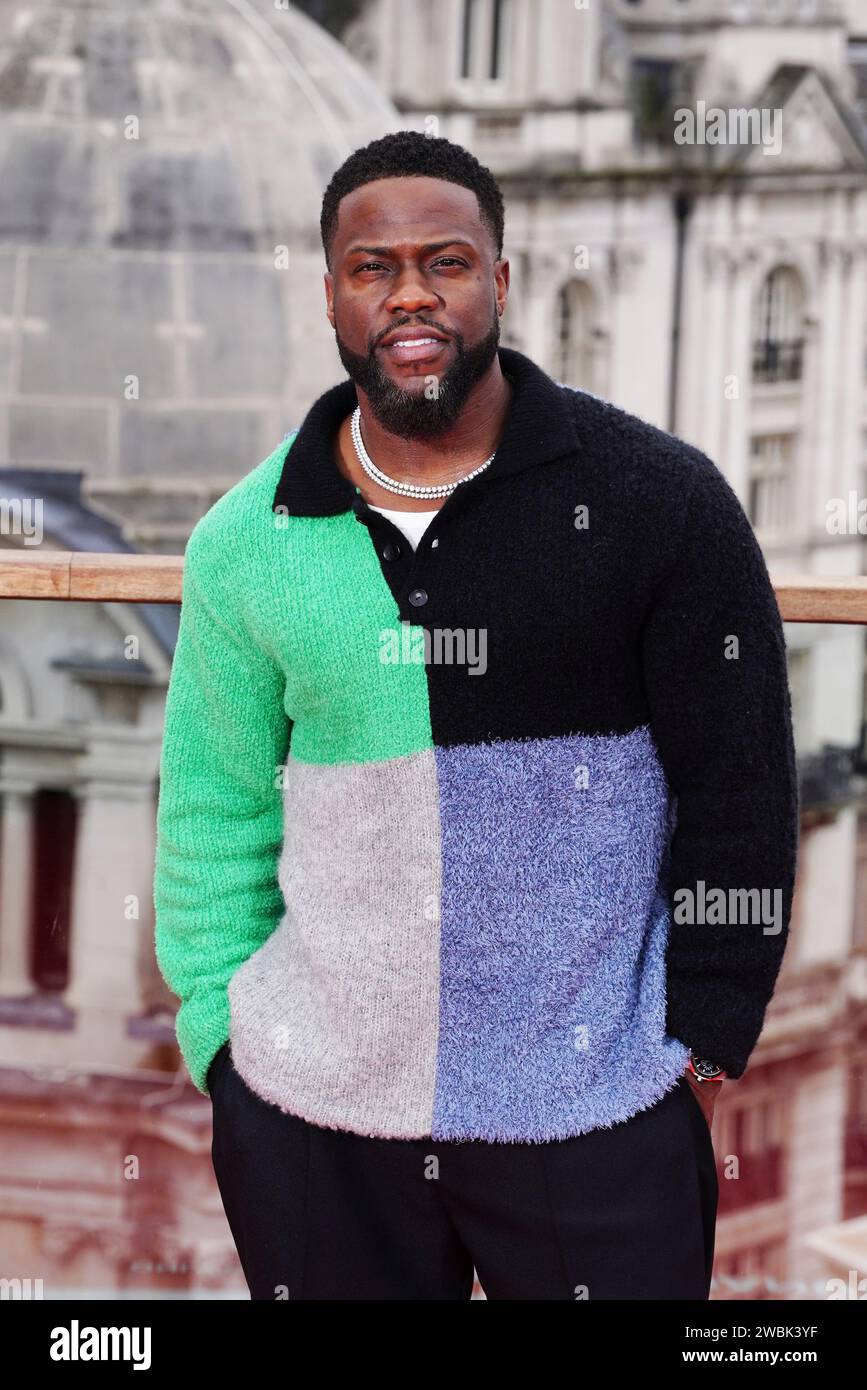 Kevin Hart during a photocall for the Netflix heist film Lift, at the