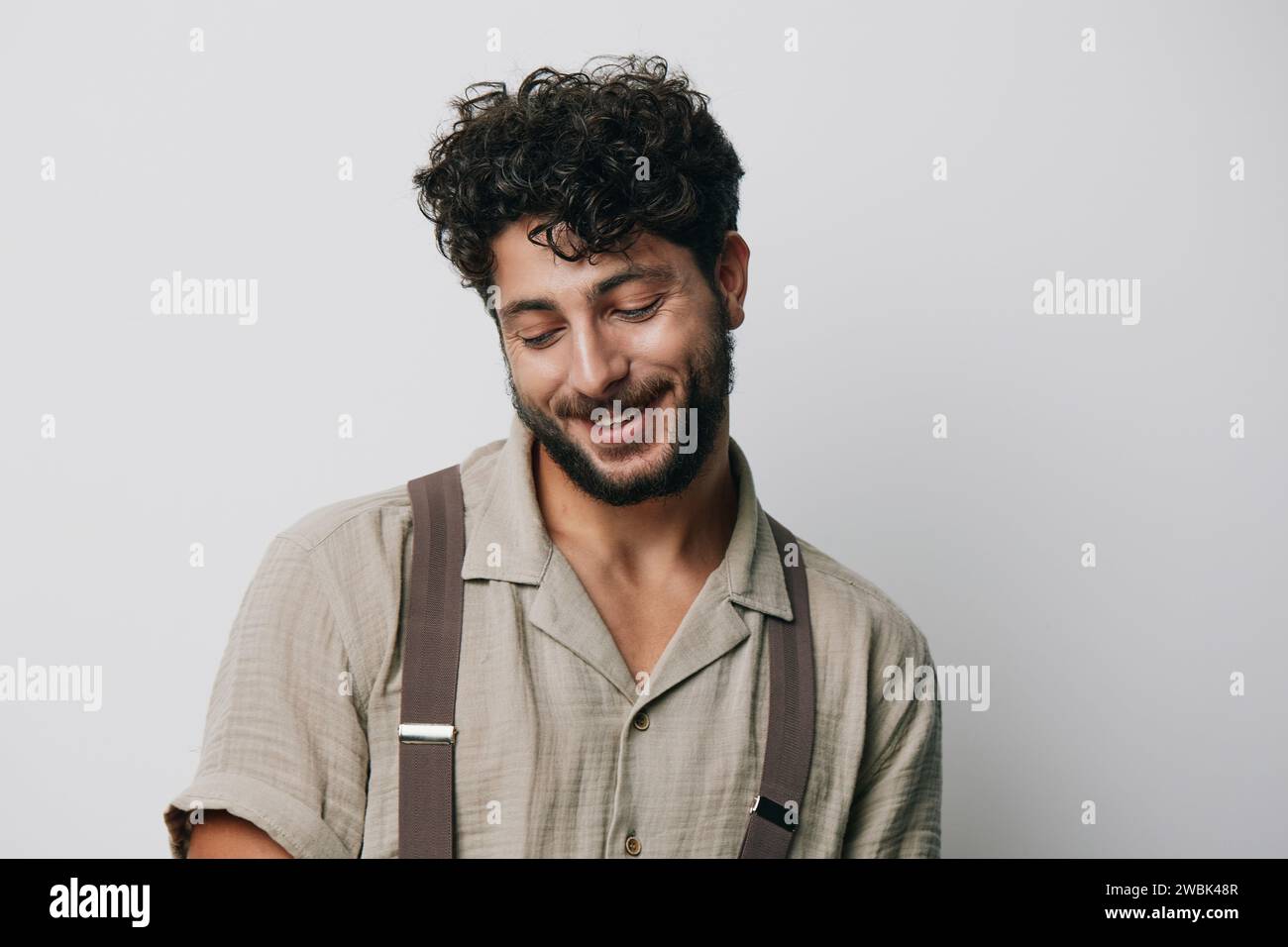 Isolated man person background portrait young happy Stock Photo - Alamy