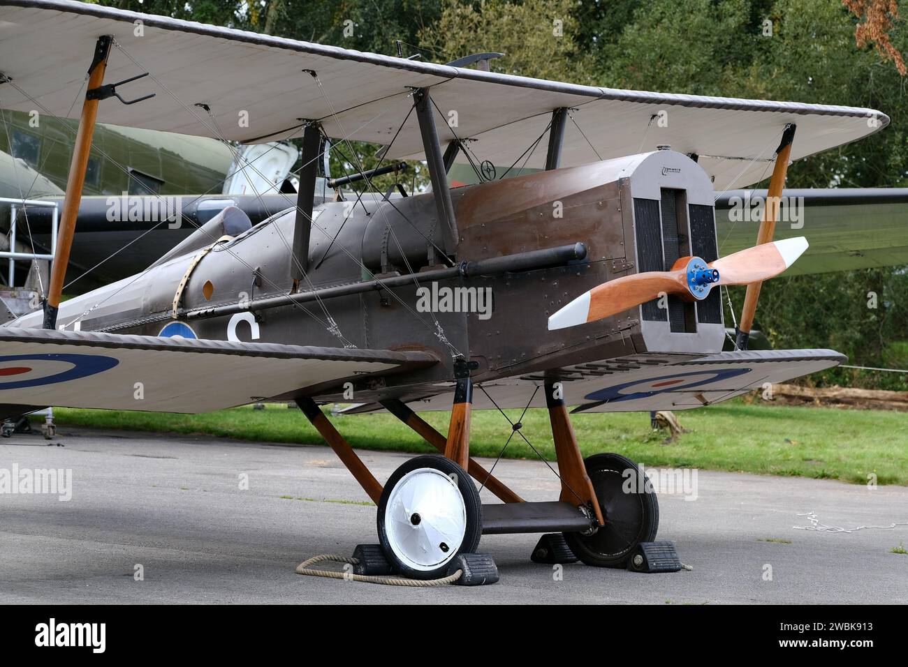 The Royal Aircraft Factory S.E.5 is a British biplane fighter aircraft of the First World War. Stock Photo