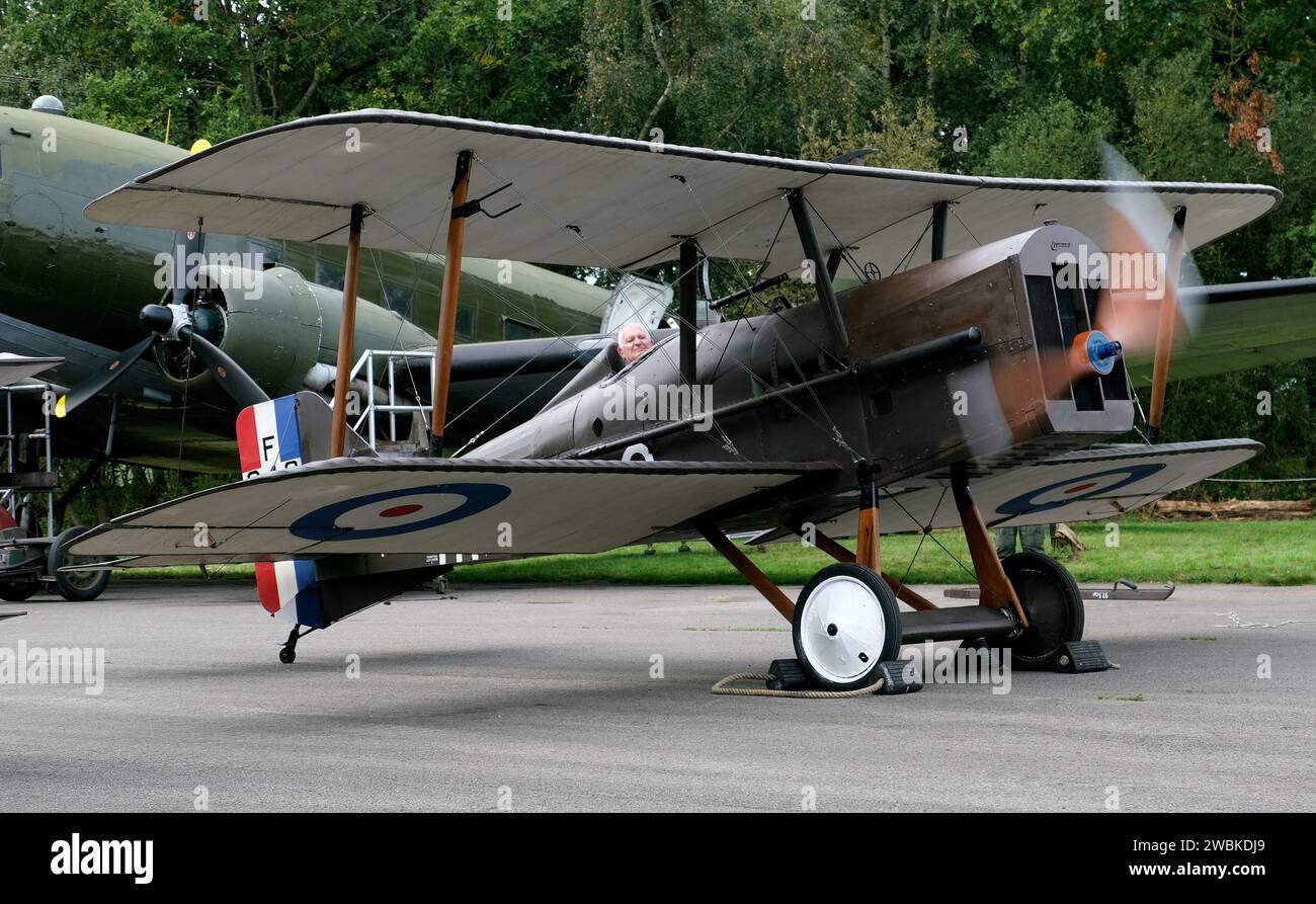The Royal Aircraft Factory S.E.5 is a British biplane fighter aircraft of the First World War. Stock Photo