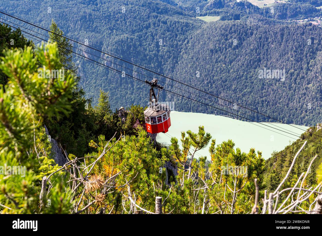 Predigstuhlbahn with original gondolas, oldest large gondola lift in
