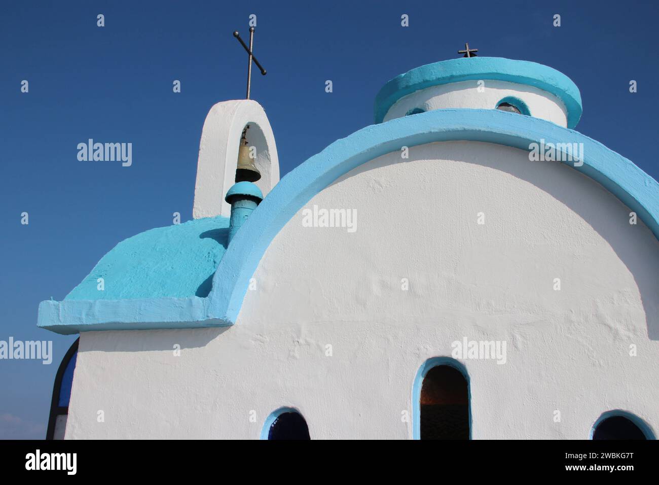 orthodox church (agios dionysios d'olymbos) in galatas in crete in greece Stock Photo
