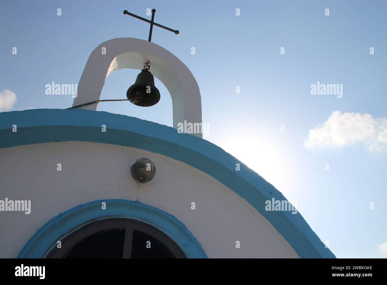 orthodox church (agios dionysios d'olymbos) in galatas in crete in greece Stock Photo
