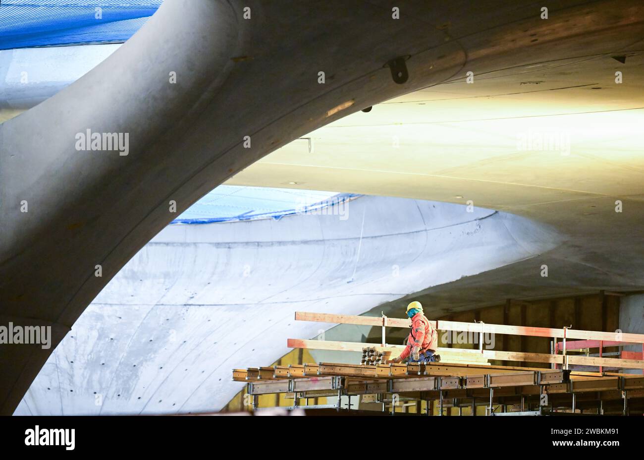 Stuttgart, Germany. 11th Jan, 2024. On the construction site of the ...