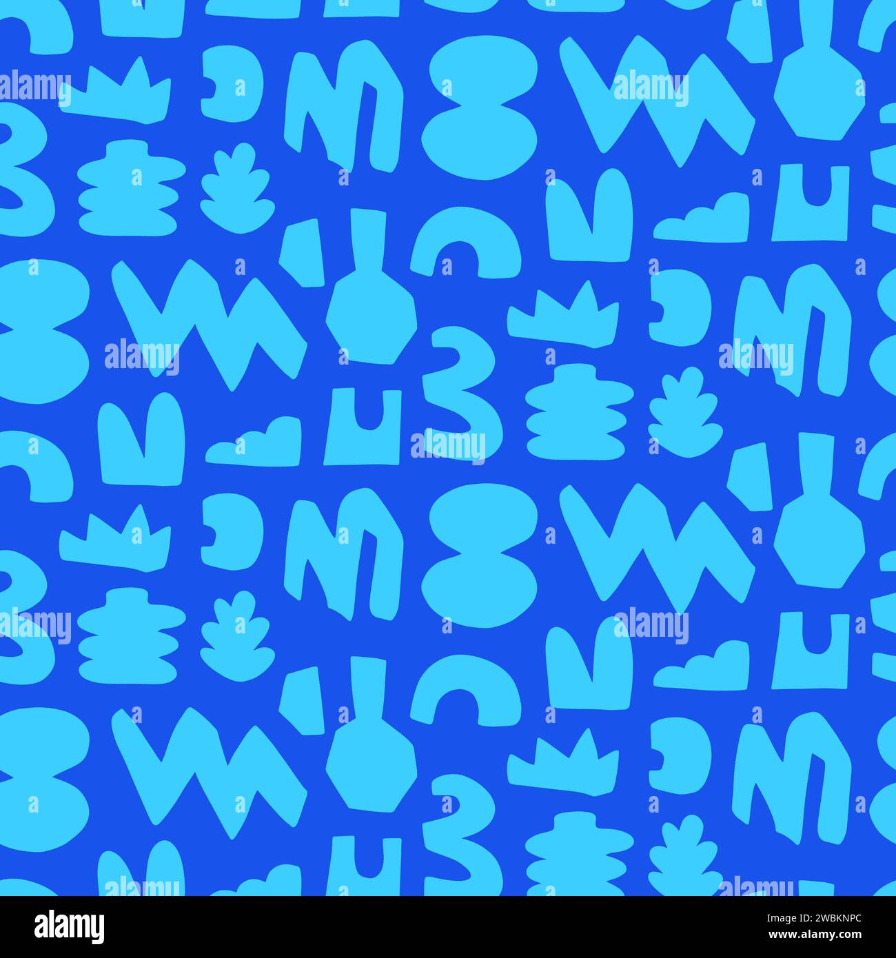 Cut out abstract organic shapes seamless pattern Stock Vector Image ...