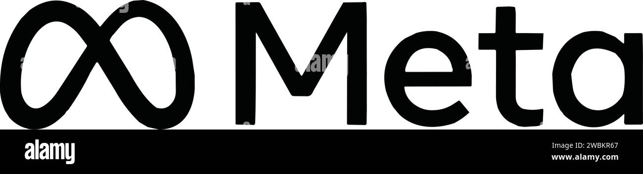 Meta icon logo vector. Social media technology company. Logotype app ...