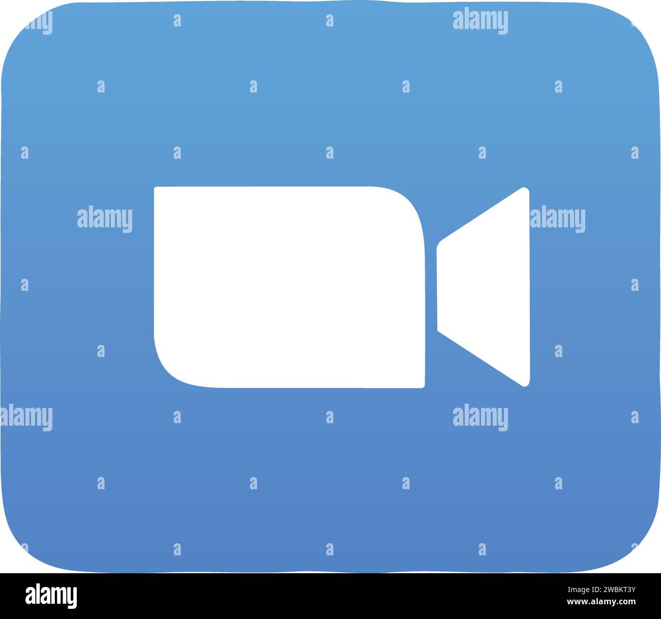 Zoom app logo. Application for video communications with cloud platform