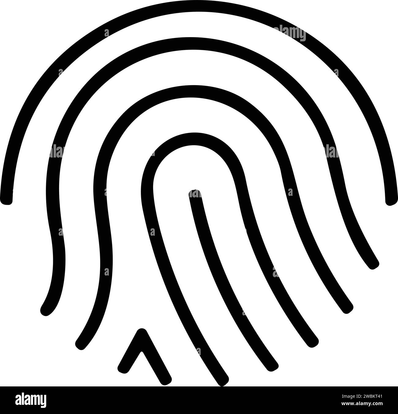 Fingerprint icon symbol. Thumb print. Identification. Vector illustration Stock Vector