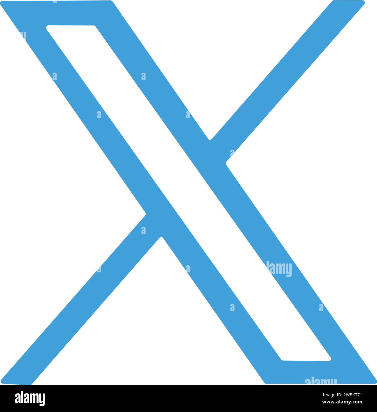 Twitter new x logo . Twitter icons. Twitter X logo . social media app symbol Vector illustration Stock Vector