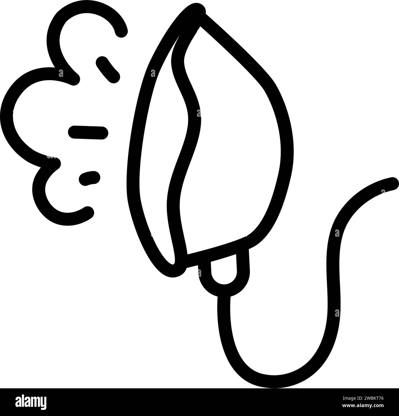 Line icon of a respiratory face mask side view. Healthcare symbol