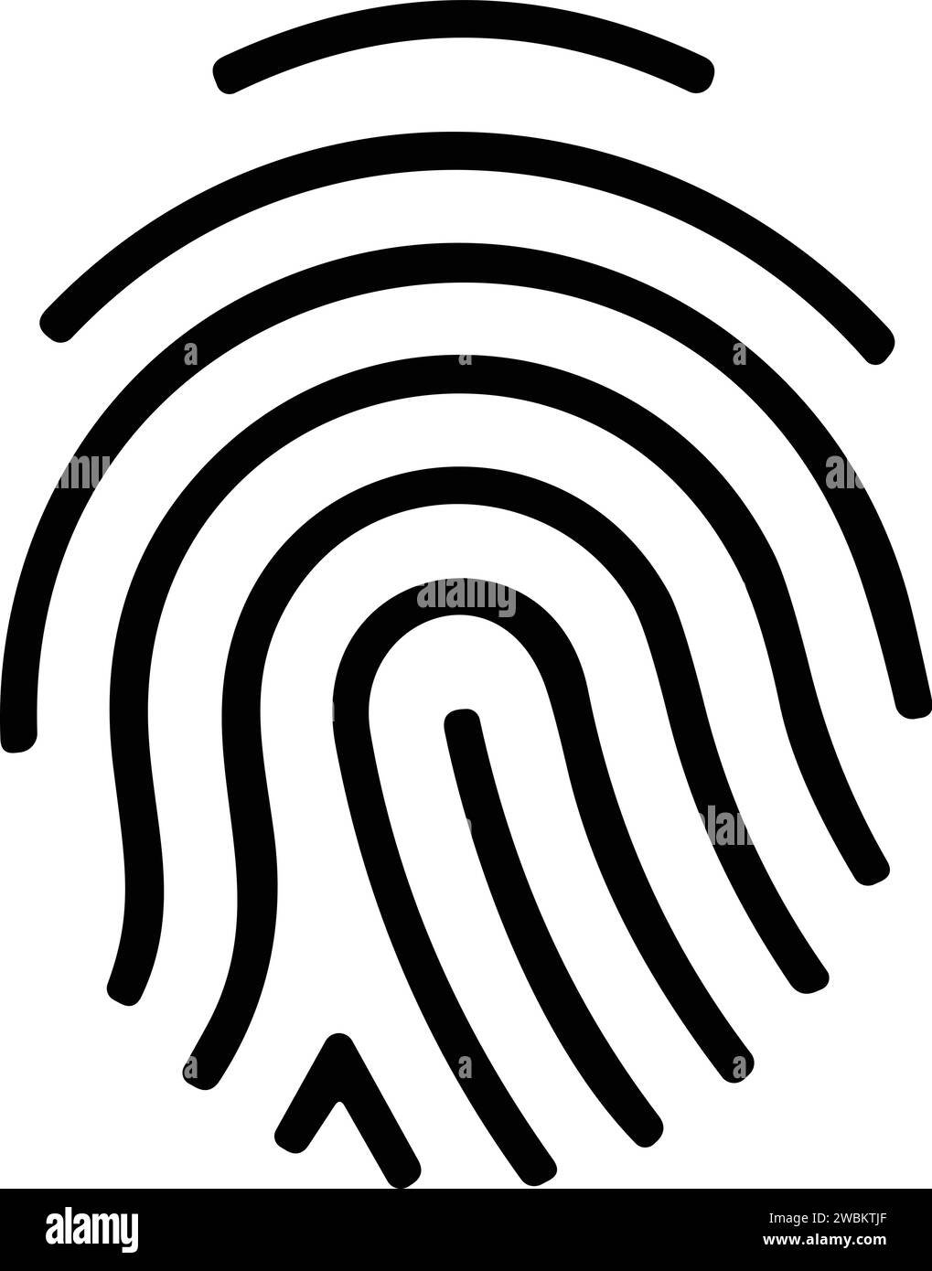 Fingerprint icon symbol. Thumb print. Identification. Vector illustration Stock Vector