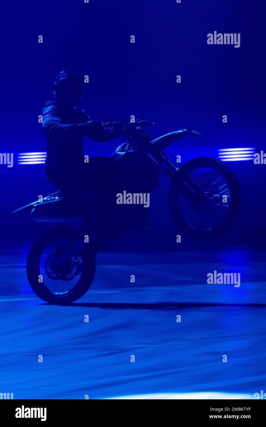 Birmingham, UK, 11 Jan 2024, Autosport International Show 2024, A stunt
