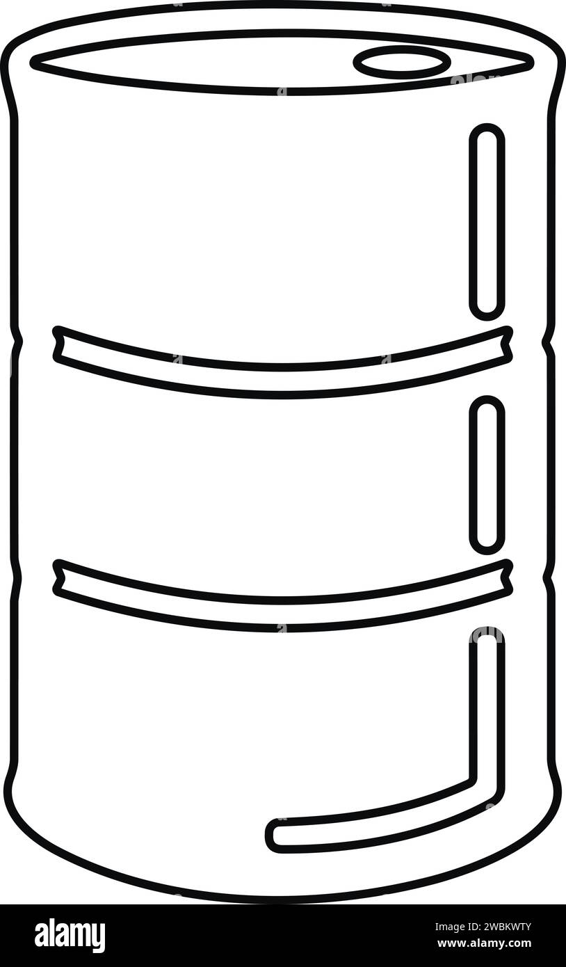 Black Oil Drum container icon. Barrel icon. oil labels. Oil barrel