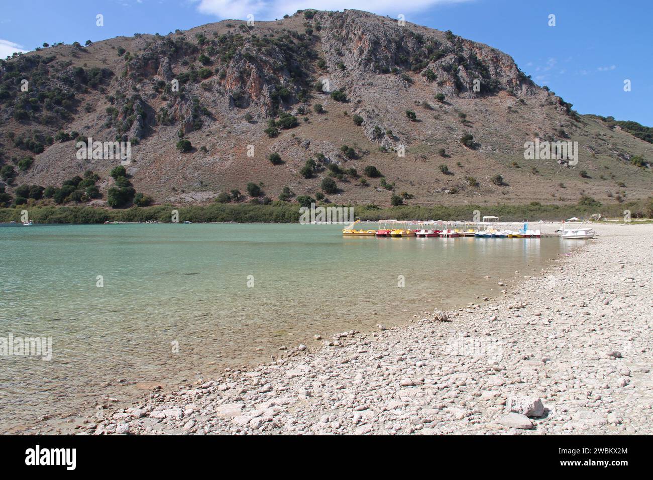kournas lake in crete in greece Stock Photo
