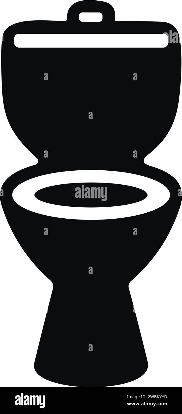 Toilet flat icon bowl sanitaryware vector bathroom . Bidet toilet icon Stock Vector