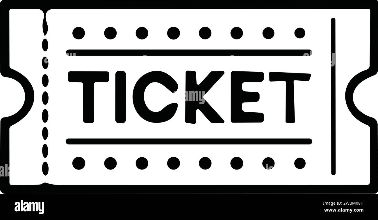 Ticket of Cinema, theater, concert, play, party, event, festival, match ...