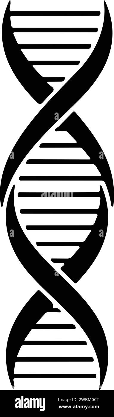 DNA icon. Life gene model bio code genetics molecule medical symbol ...