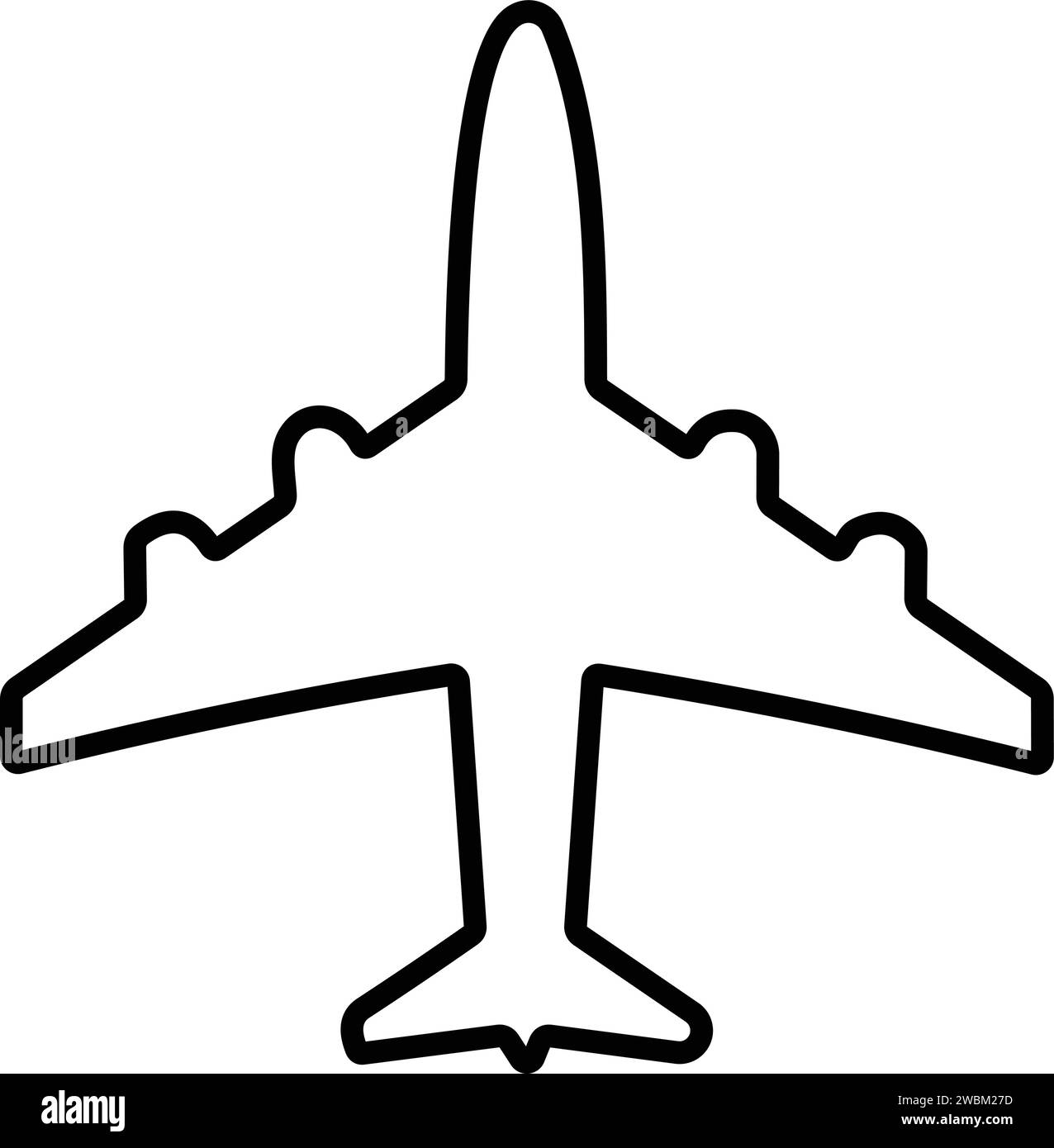 Airplane icons. Aircrafts line style. jet plane. flight travel symbol. Stock Vector