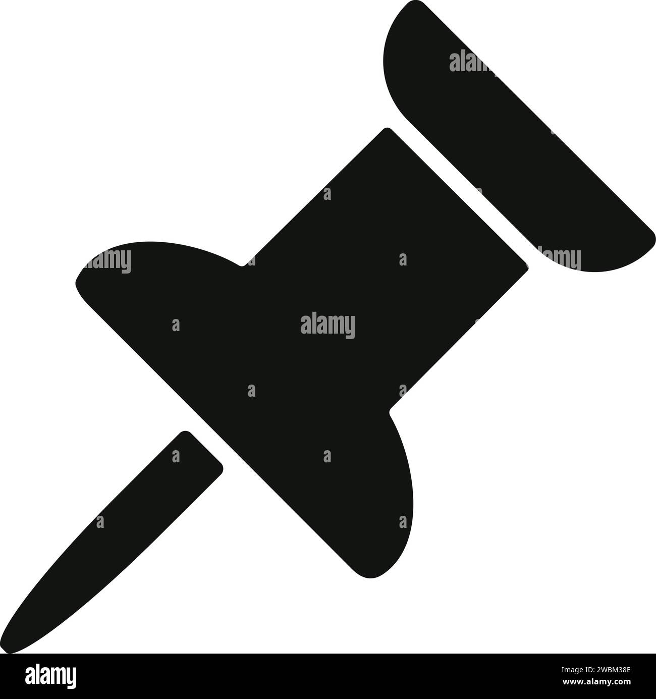 Push pin icon. Thumbtack for note attach . Paperclip symbol. Pushpin ...