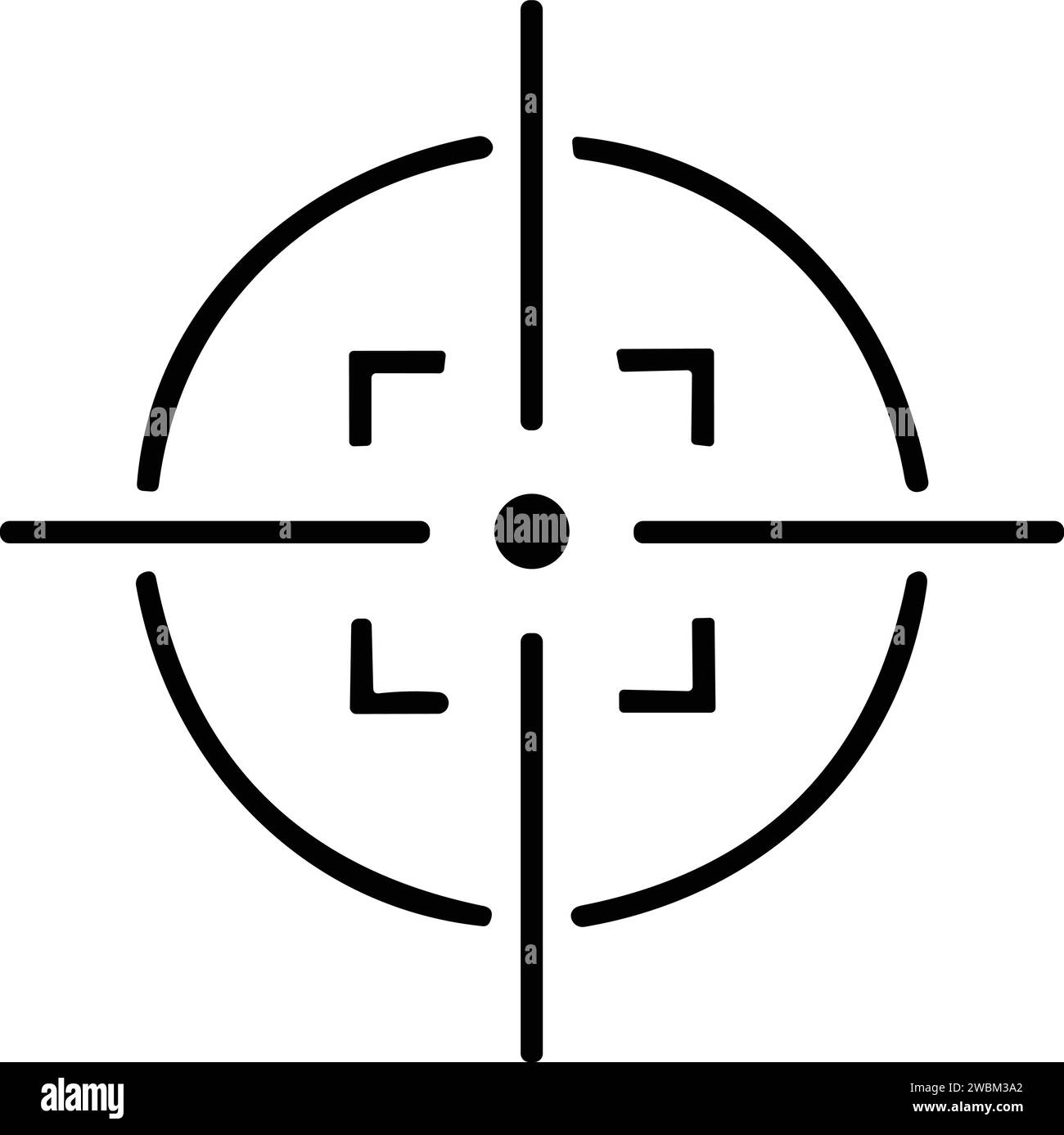 Target and destination. Target and aim, targeting and aiming. Crosshair