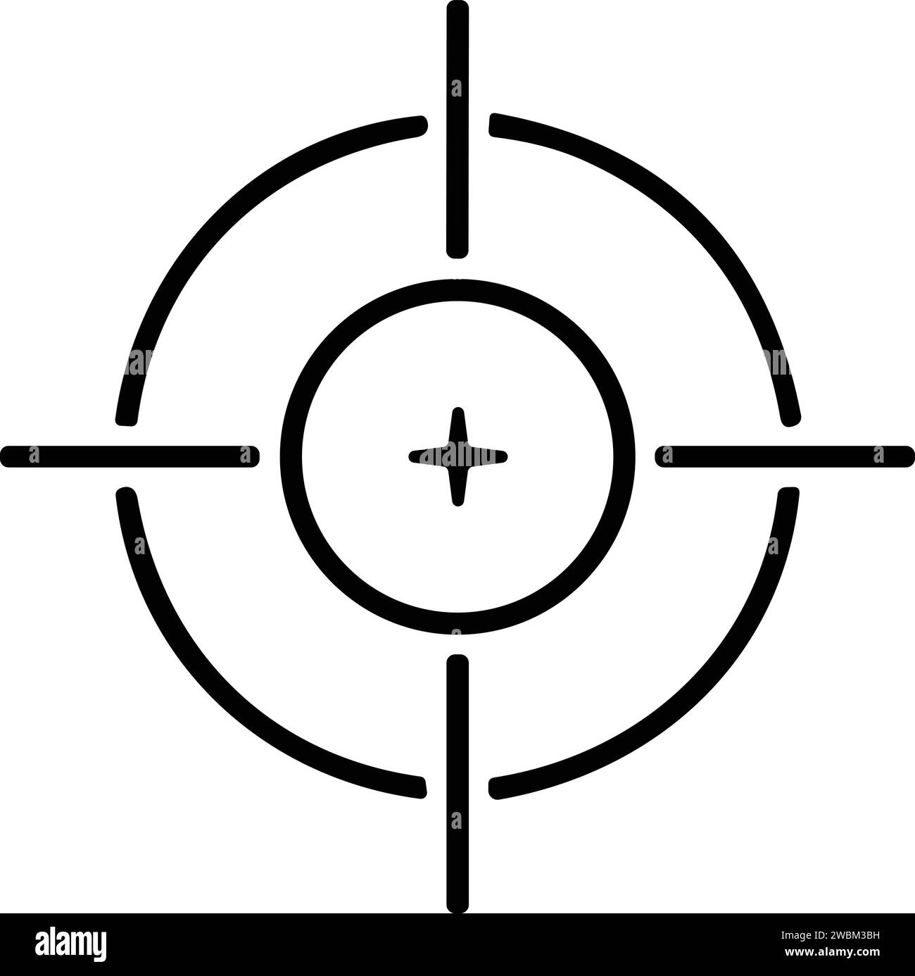 Target and destination. Target and aim, targeting and aiming. Crosshair