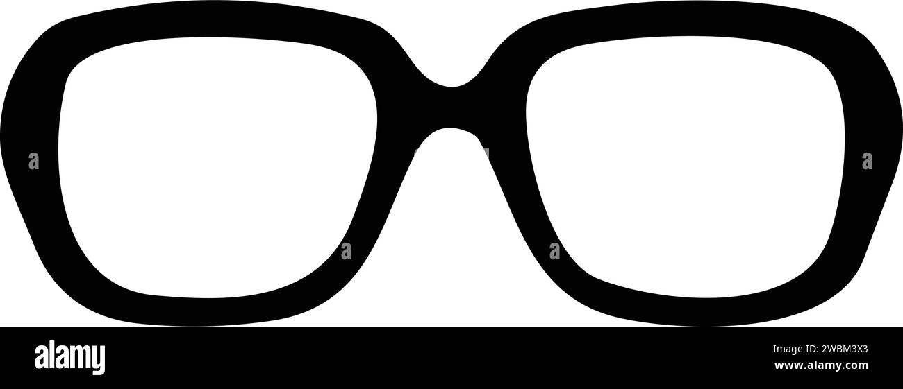 Glasses. Vector glasses model icon. Sunglasses, glasses, Silhouette. Stylish male and female optical accessories stock vector. Stock Vector