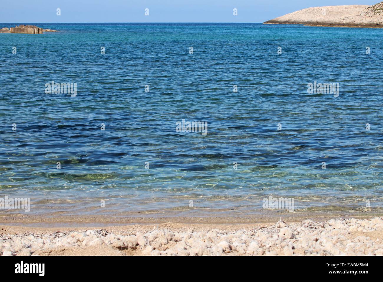 mediterranean sea in stavros in crete in greece Stock Photo