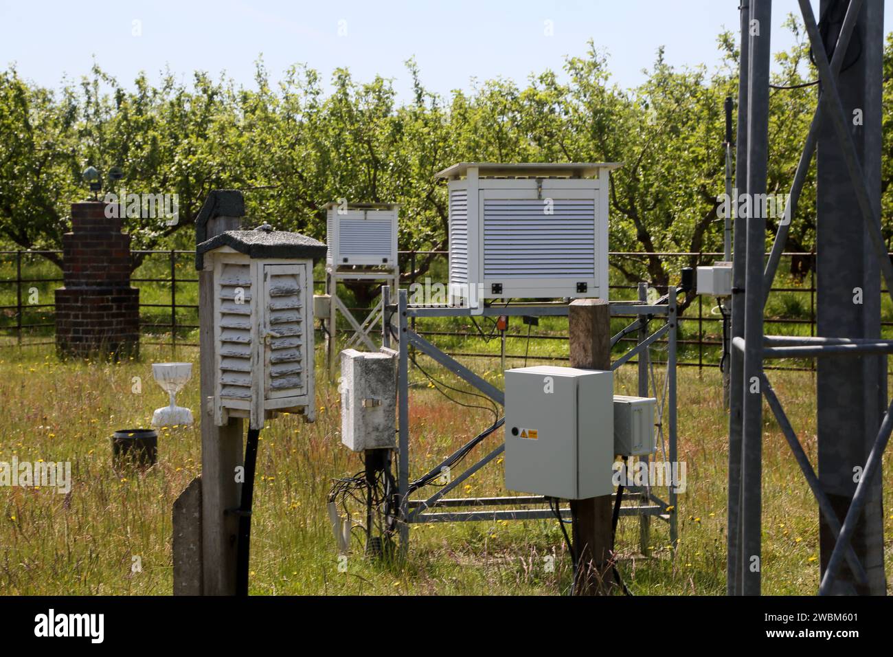 Wisley RHS Gardens Weather Station Surrey England Stock Photo