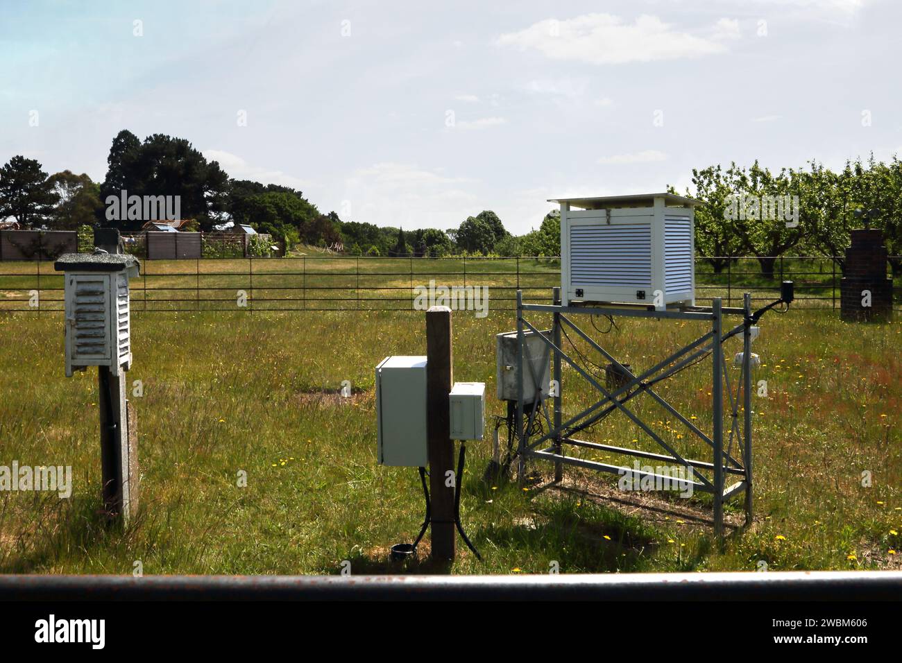 Wisley RHS Gardens Weather Station Surrey England Stock Photo