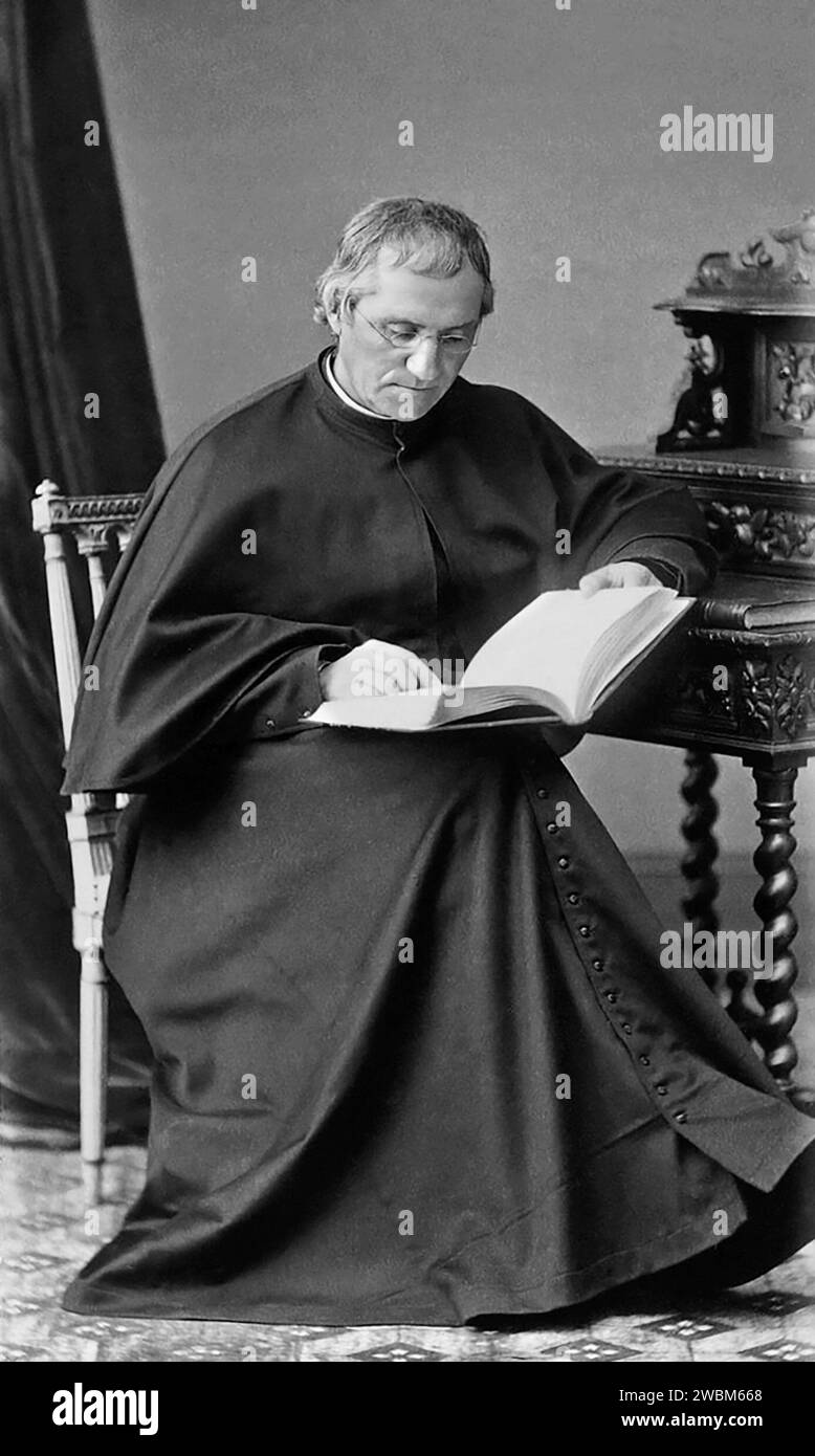 Armand David. Portrait of the  Lazarist missionary Catholic priest, zoologist and botanist, Armand David  (1826-1900, 1884 Stock Photo